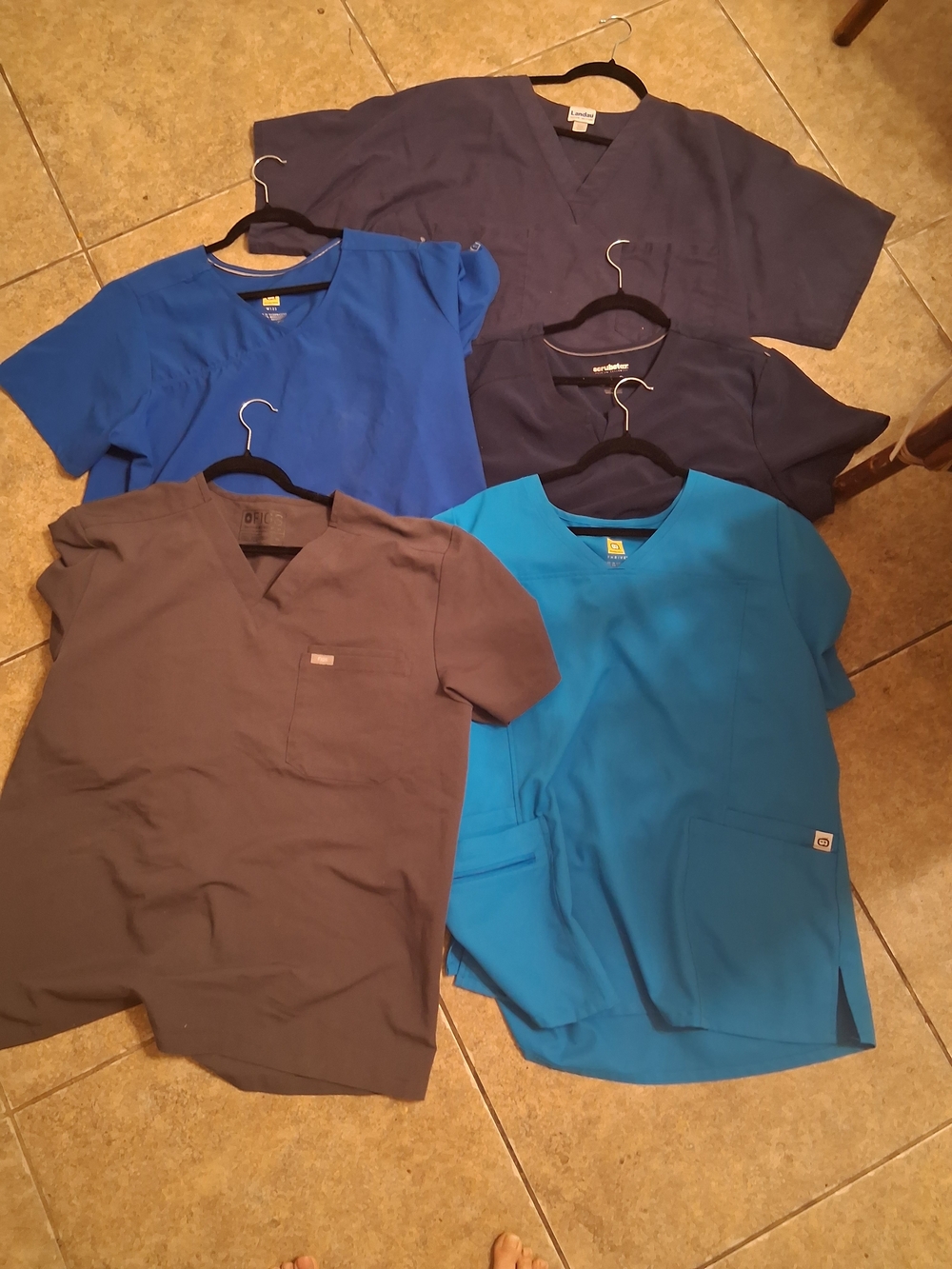 Mixed Medical Nursing Scrub Tops - Assorted Colors XL Men Or Woman